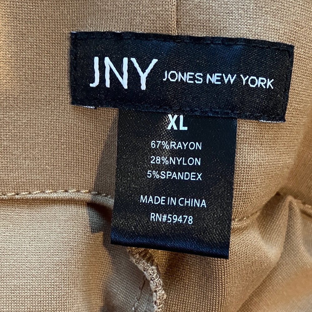 Jones New York Classic Tan Straight Leg Pants - Picture 3 of 3